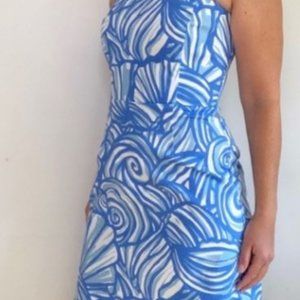 Vineyard Vines Nautilus Shell Print Strapless Dress dress